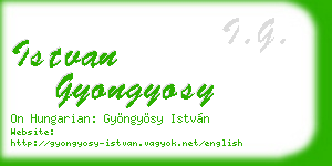 istvan gyongyosy business card