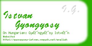 istvan gyongyosy business card